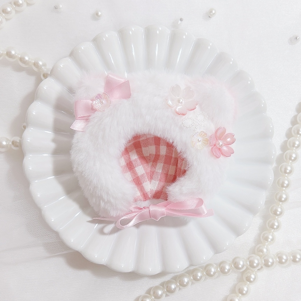 ❀桜 ネコ 被り物 10cm ぬい服 ❀