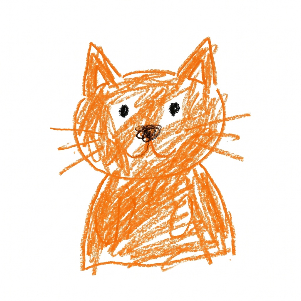 【商用利用可】子供のクレヨン絵風 ひと・きもちイラスト素材16枚 JPG・白背景(AI生成)