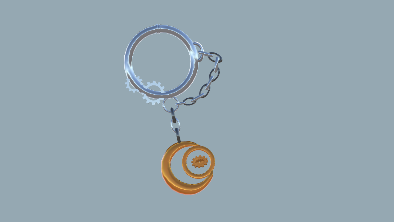 【MA対応】月と歯車のイヤリング