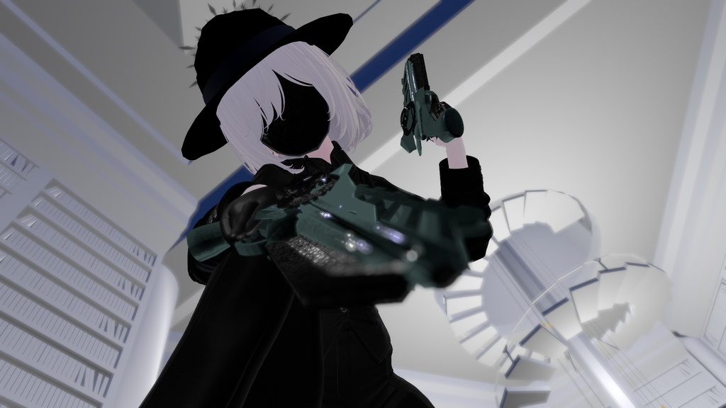 【MA対応】オリジナル3Dモデル：次元屈折銃￤テアトル【アバターバトルシステム対応】