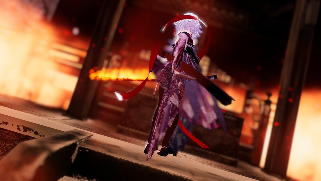 【MA対応】オリジナル3Dモデル 骸龍焔ノ剣 炎舞【アバターバトルシステム対応】