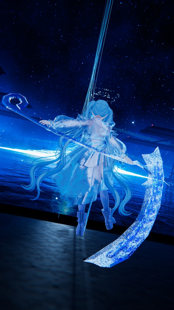 【MA対応】オリジナル3Dモデル 死霧の大鎌【アバターバトルシステム対応】