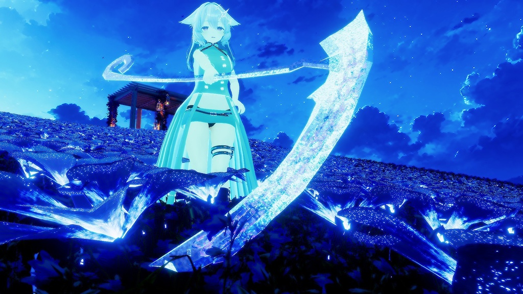 【MA対応】オリジナル3Dモデル 死霧の大鎌【アバターバトルシステム対応】