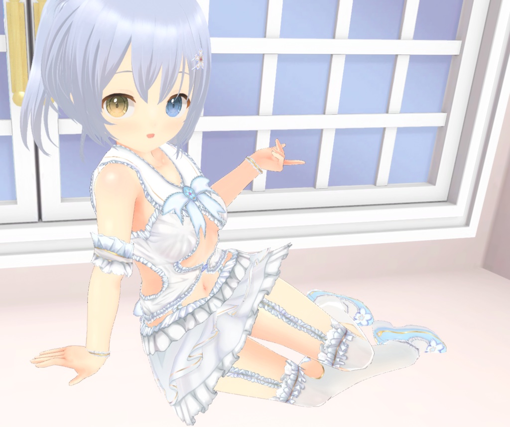 【青い桜追加】サクラロリィタと衣装(カスタムアイテム)【商用利用・改変OK】