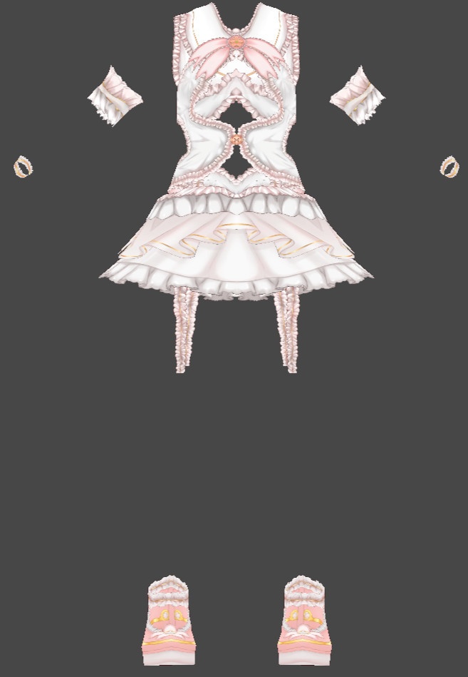 【青い桜追加】サクラロリィタと衣装(カスタムアイテム)【商用利用・改変OK】