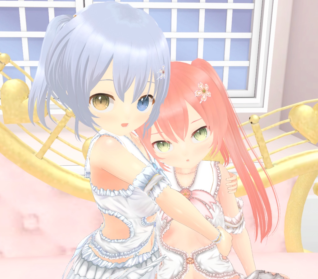 【青い桜追加】サクラロリィタと衣装(カスタムアイテム)【商用利用・改変OK】