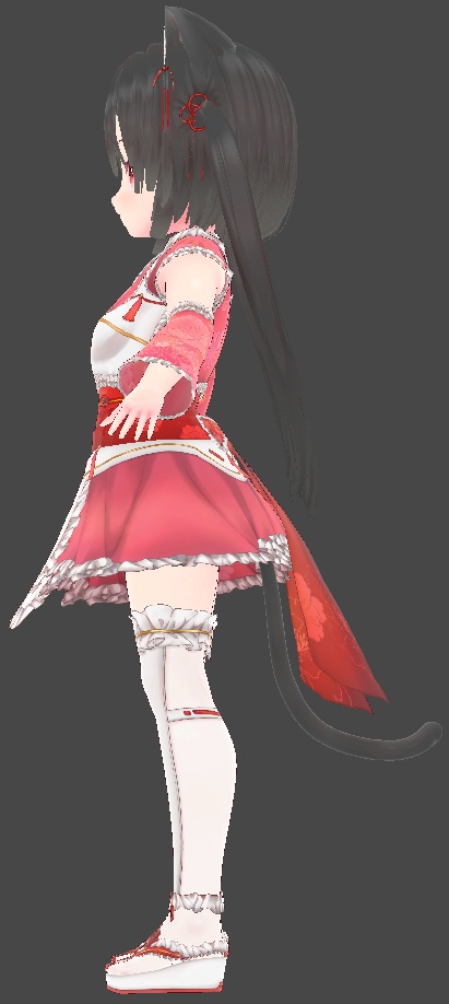 【割引中】和メイドVRM+衣装(カスタムアイテム)【商用利用・改変OK】