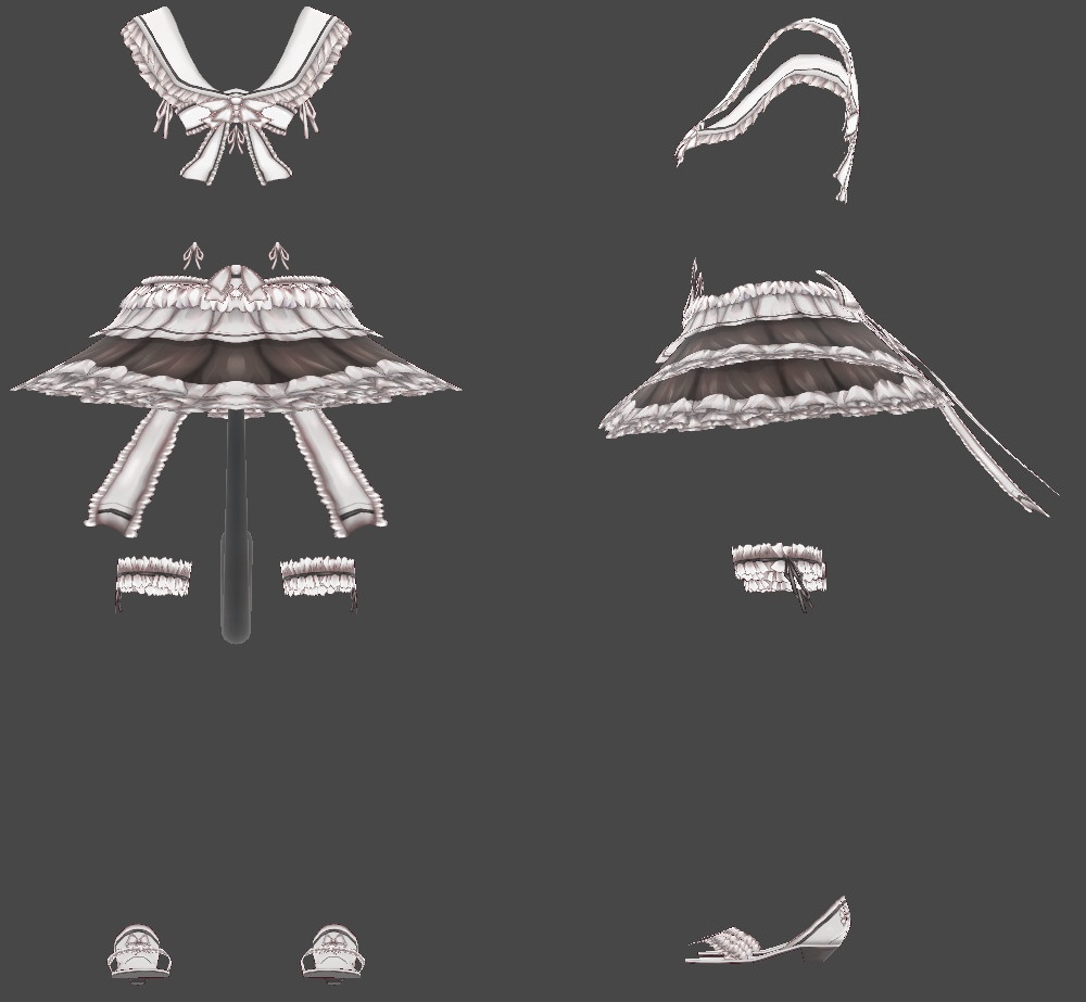 夏服VRM+衣装(カスタムアイテム)【商用利用・改変OK】