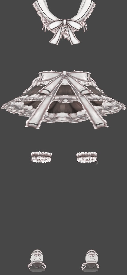 夏服VRM+衣装(カスタムアイテム)【商用利用・改変OK】