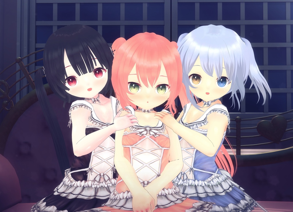 夏服VRM+衣装(カスタムアイテム)【商用利用・改変OK】