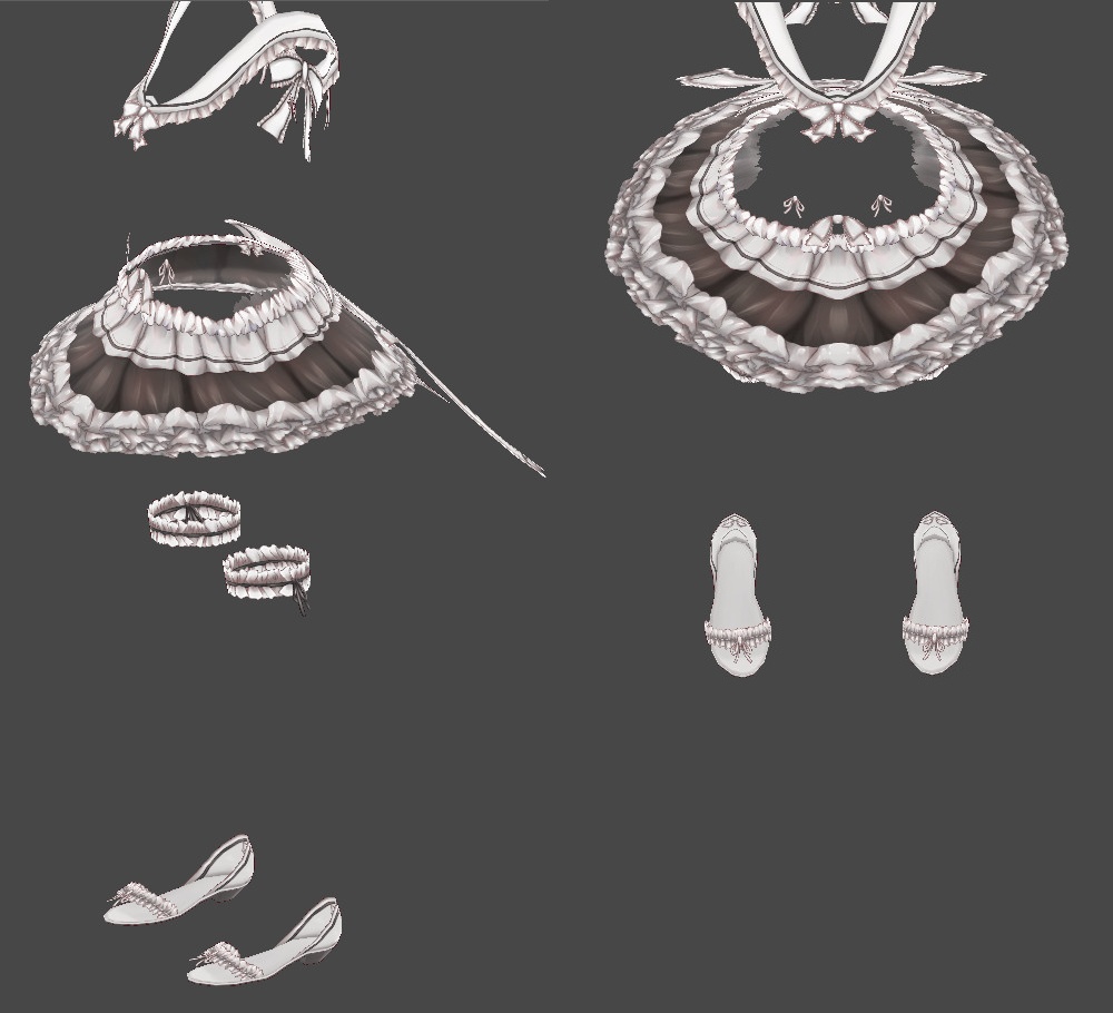 夏服VRM+衣装(カスタムアイテム)【商用利用・改変OK】