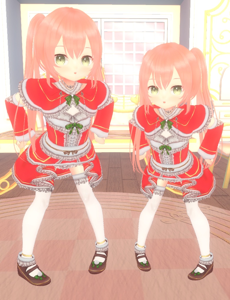 フリルサンタVRM+衣装(カスタムアイテム)【商用利用・改変OK】