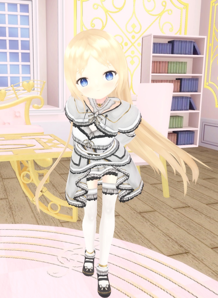 【割引中、白VER追加】フリルサンタVRM+衣装(カスタムアイテム)【商用利用・改変OK】