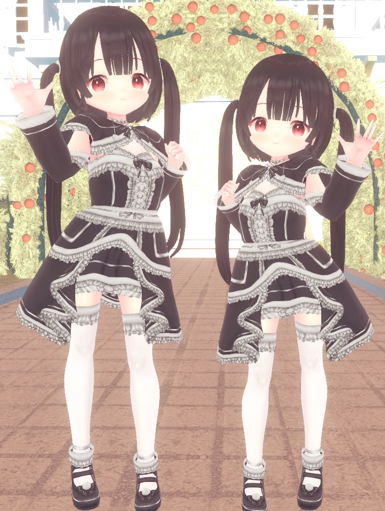 フリルサンタVRM+衣装(カスタムアイテム)【商用利用・改変OK】