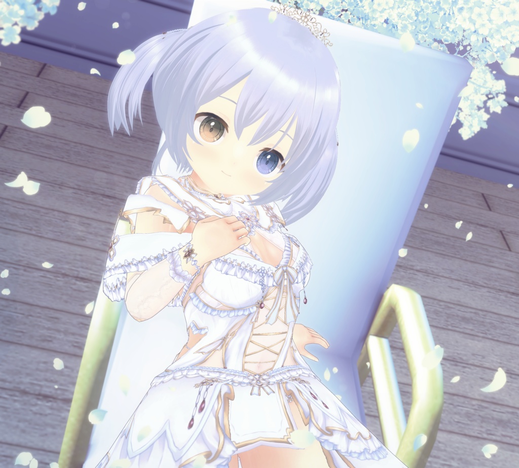 【黒VER追加】さくら色プリンセス VRM+衣装(カスタムアイテム)【商用利用・改変OK】