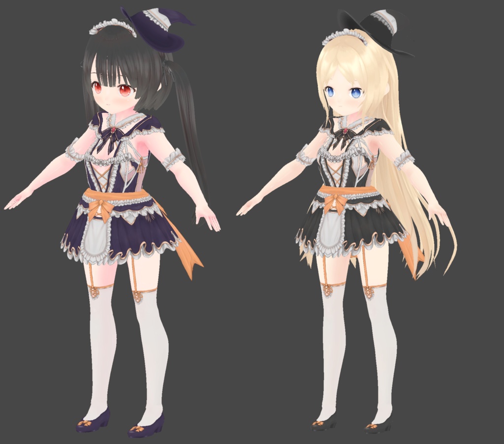 【割引中】ウィッチメイド VRM+衣装(カスタムアイテム)【商用利用・改変OK】