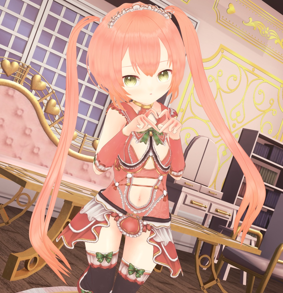 【割引中】Sクリスマスメイド VRM+衣装(カスタムアイテム)【商用利用・改変OK】