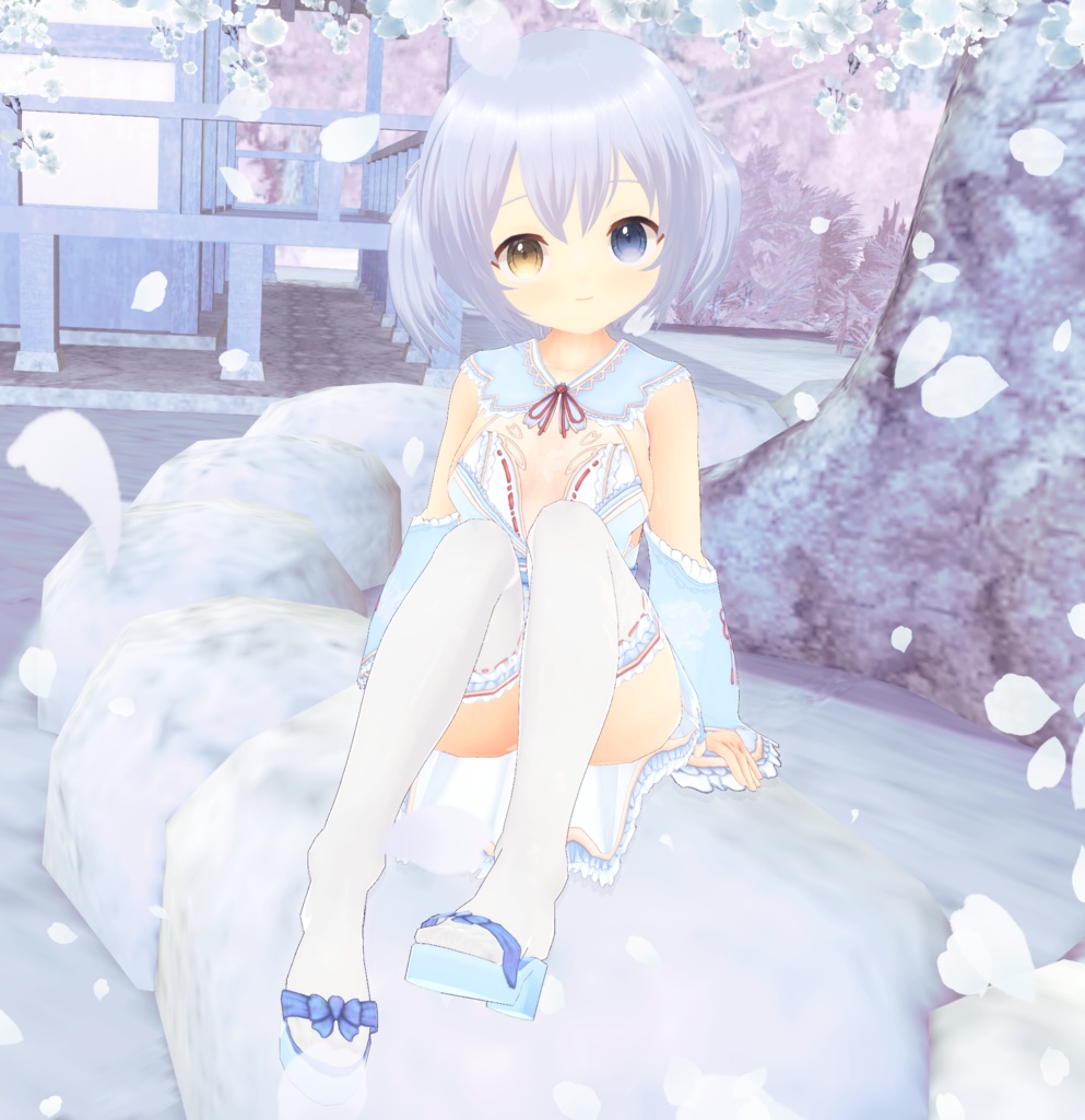 着物-さくら色のきせつVRM+衣装(カスタムアイテム)【商用利用・改変OK】