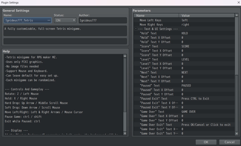 RPGツクールMZ プラグイン 7種類のミニゲームまとめてパック(テトリス、スネーク、ピンボール、マインスイーパー、ブロックマッチ、ドットコネクト、ブロッククリア)