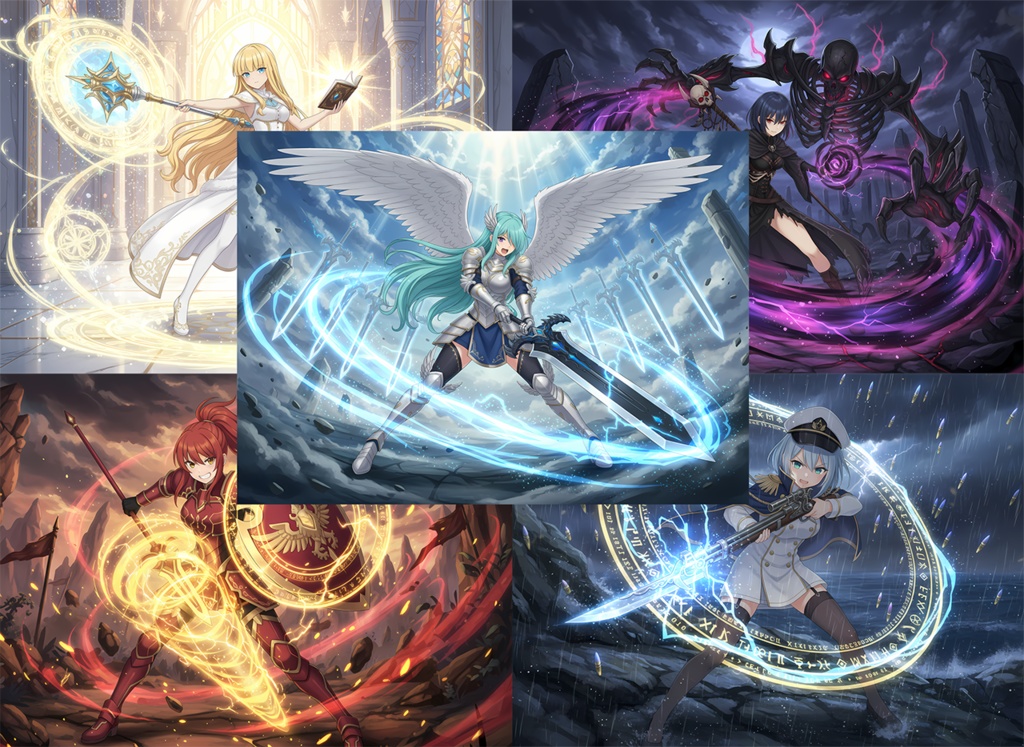 ファンタジーキャラクター素材集 Vol.1 【女性パーティメンバー5名】