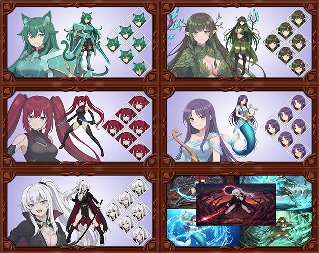 ファンタジーキャラクター素材集 Vol.2 【モン娘パーティメンバー5名】