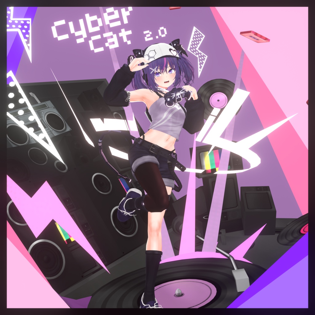 CyberCat2.0【オリジナル3Dモデル】