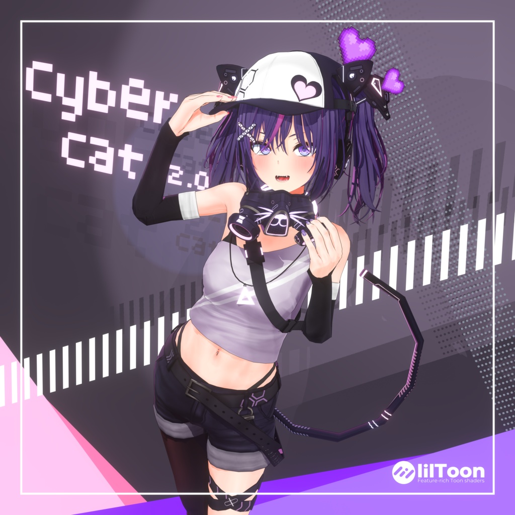 CyberCat2.0【オリジナル3Dモデル】 - 仮店舗 - BOOTH