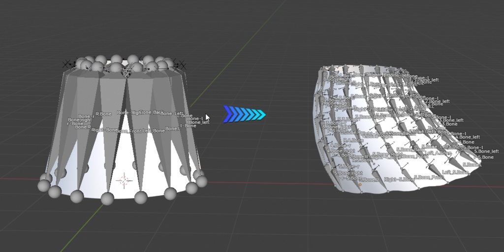 自動でボーンとウェイトを分割するアドオン(Bone & Weight Splitter)