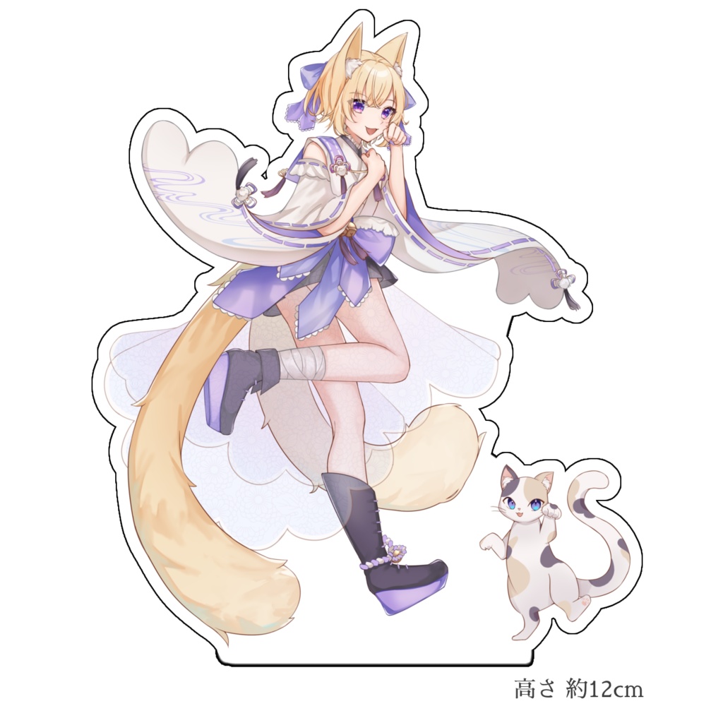 キービジュアル アクリルキーホルダー / デフォルメ ぶら下がりアクリルキーホルダー 宮緒ヤミ&グリーミー