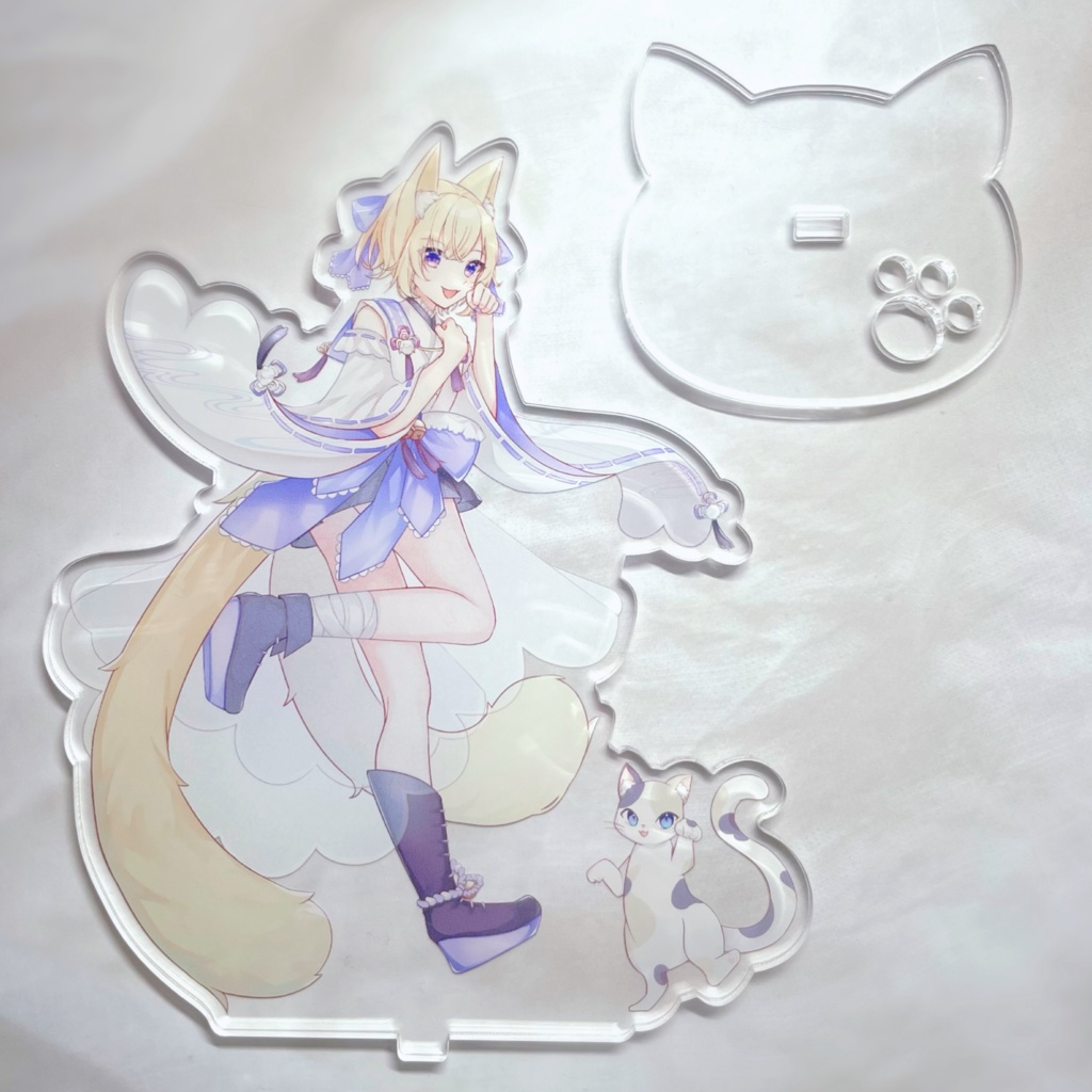 キービジュアル アクリルキーホルダー / デフォルメ ぶら下がりアクリルキーホルダー 宮緒ヤミ&グリーミー