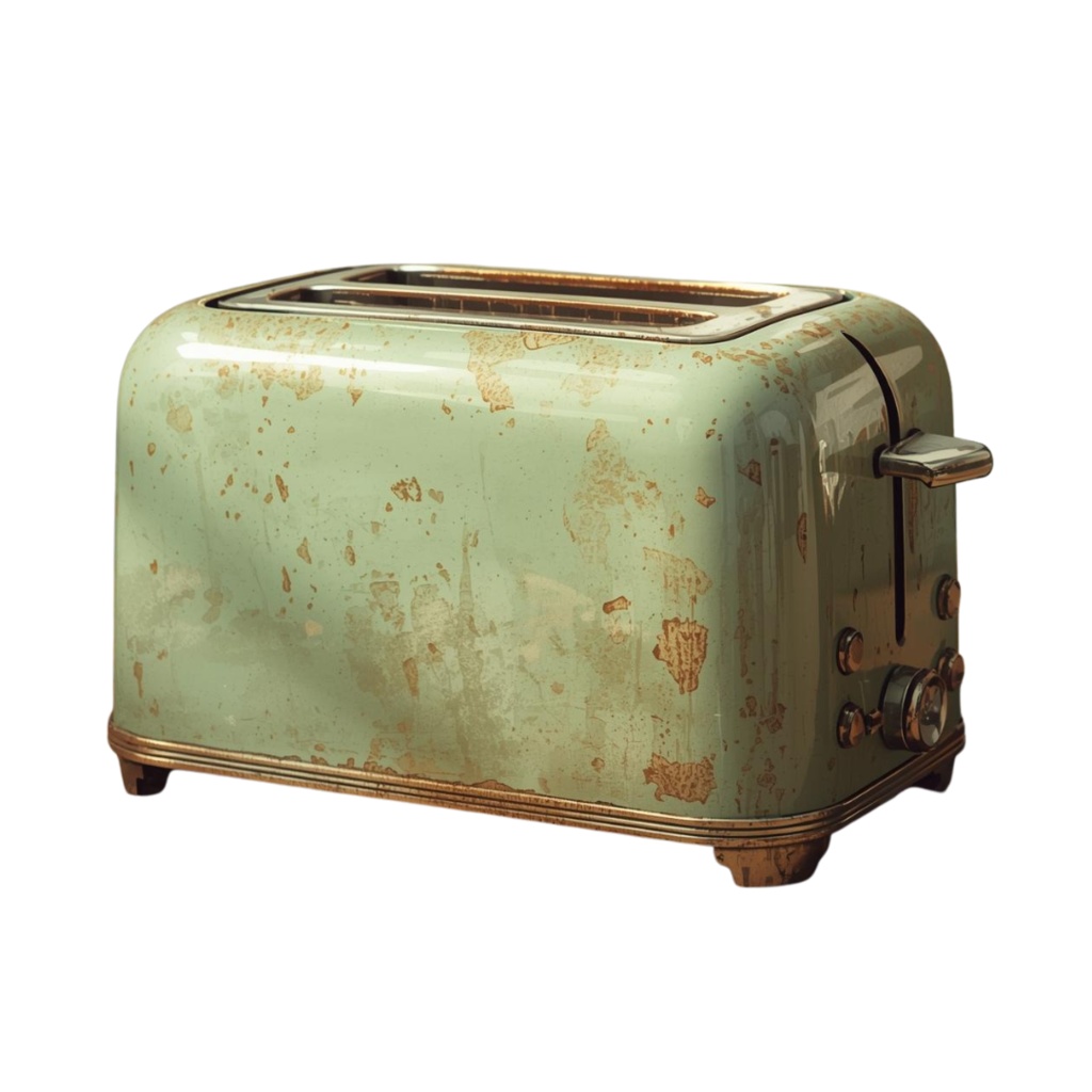 水彩風アンティークキッチンアイテム・クリップアートセット(グリーン系/PNG形式)