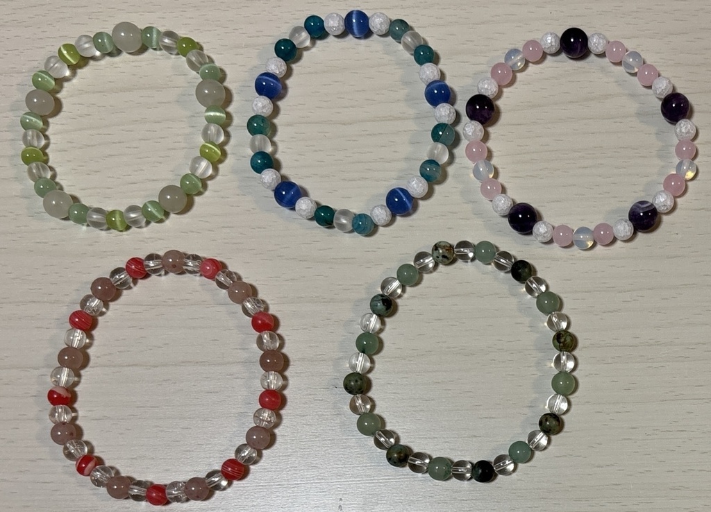 No,1~No,5　天然石ブレスレット