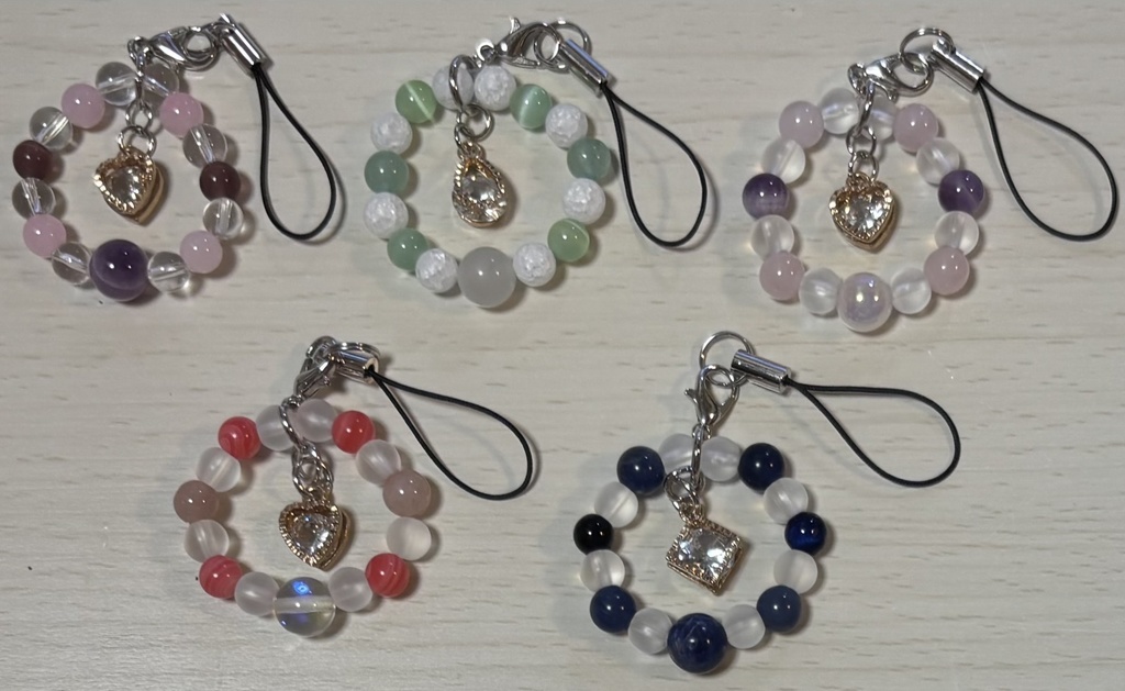 No,58~No,62 天然石根付(チャーム)