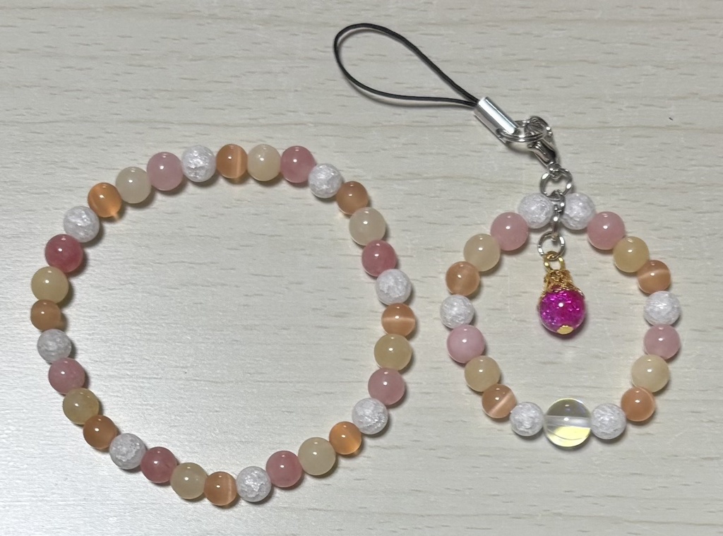 抹茶さん仕様ブレス＆根付チャーム