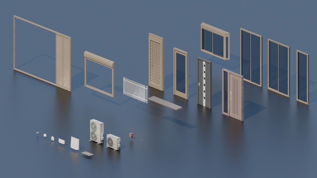 Japan Residential | Building Pack (Blender)