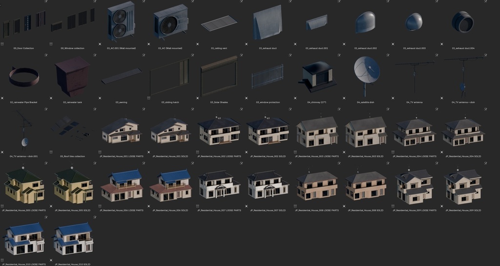 Japan Residential | Building Pack (Blender)