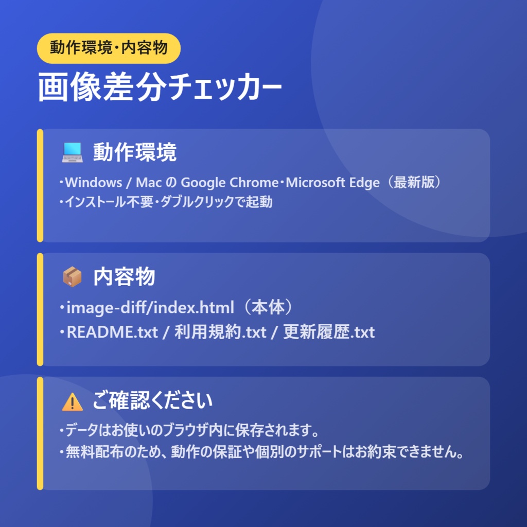 【無料】画像差分チェッカー【インストール不要・ブラウザで動く】