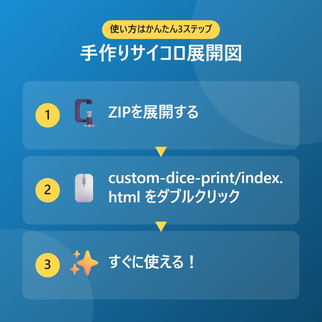 【無料】手作りサイコロ展開図【インストール不要・ブラウザで動く】