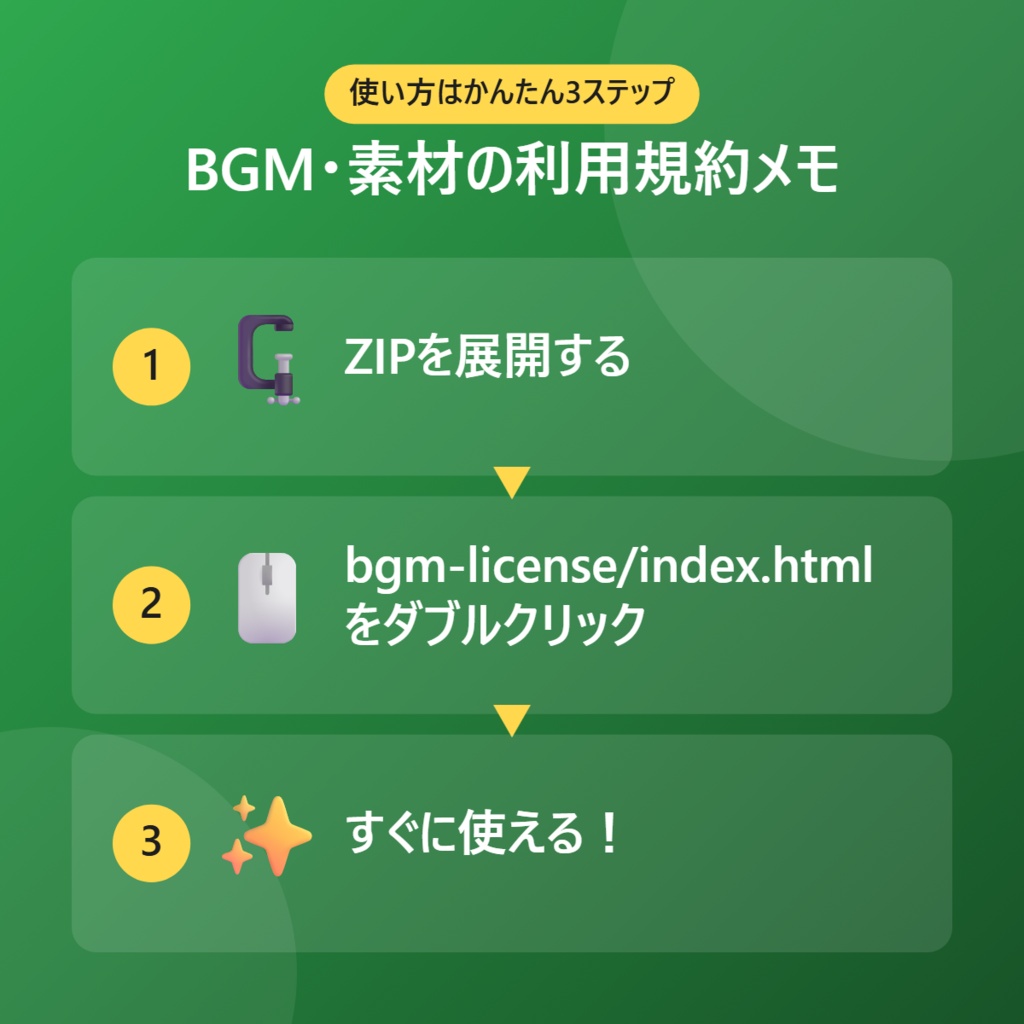 【無料】BGM・素材の利用規約メモ【インストール不要・ブラウザで動く】