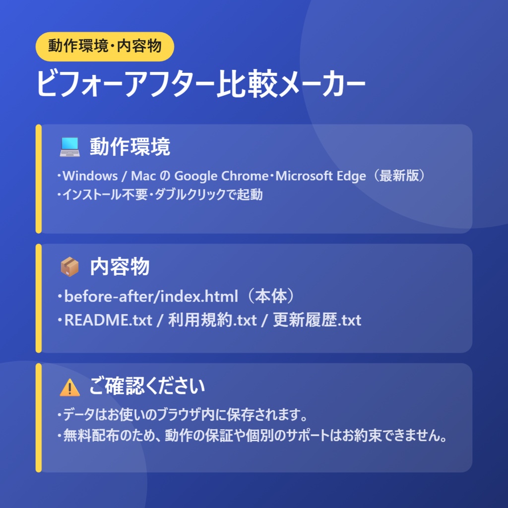 【無料】ビフォーアフター比較メーカー【インストール不要・ブラウザで動く】