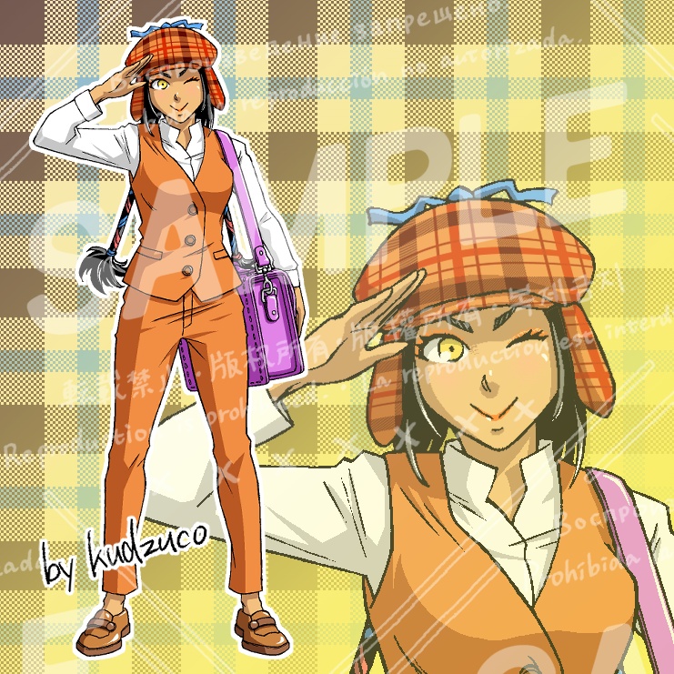 TRPG用フリー立ち絵　女性探偵