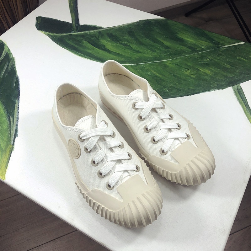 レトロなファッションストライプキャンバスシューズ