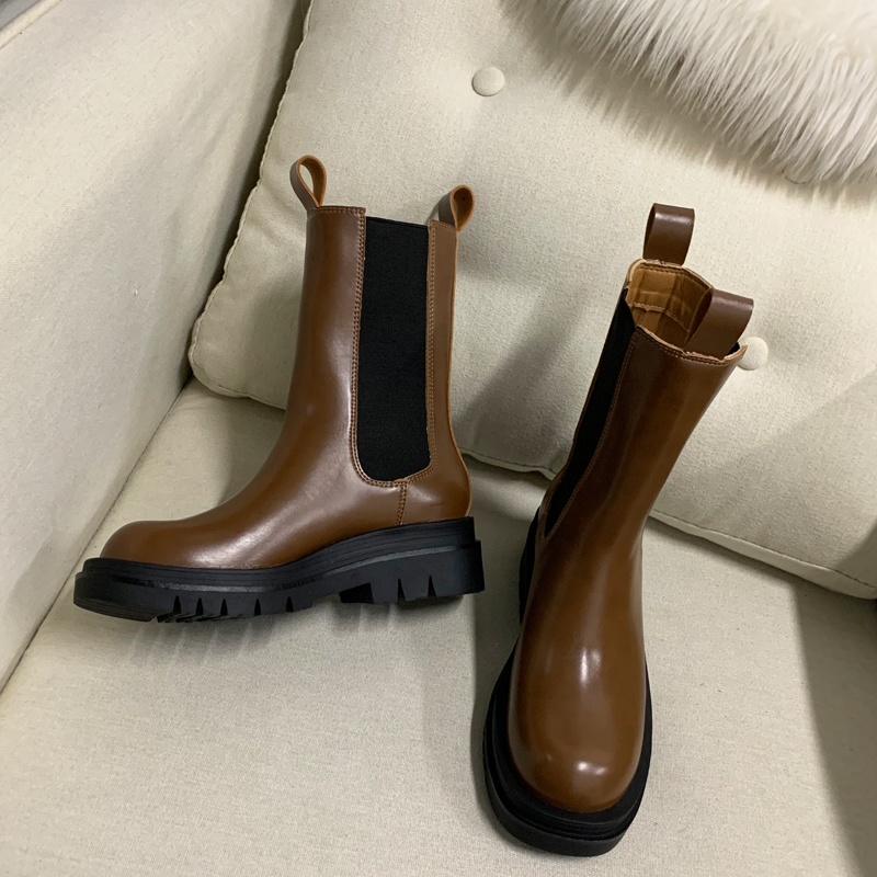 ダークブラウンチェルシーブーティー