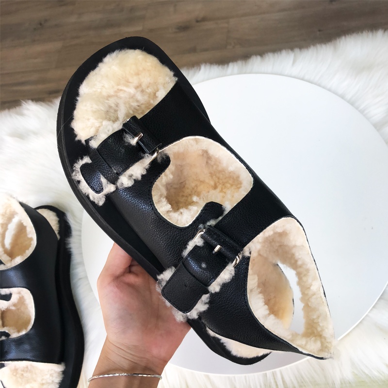 レディースウールフラットシューズ