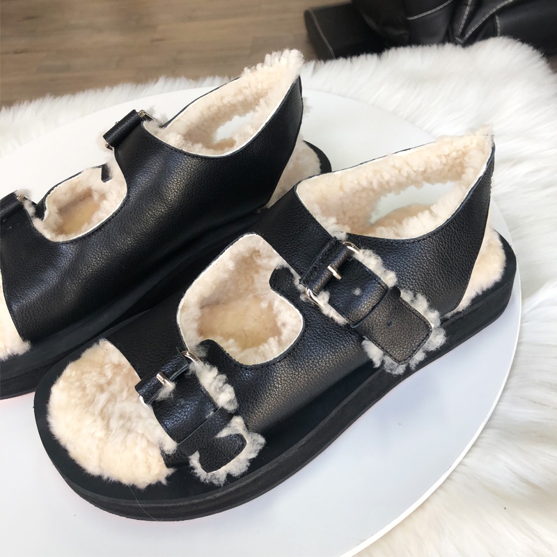 レディースウールフラットシューズ