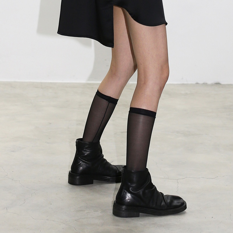 プリーツジップブーティー