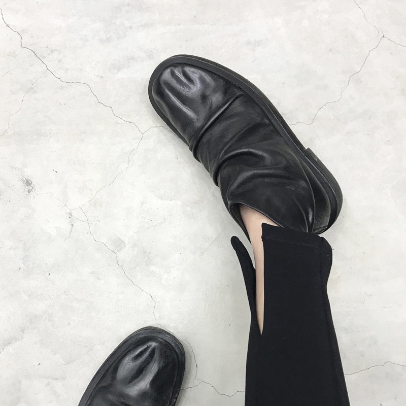 プリーツジップブーティー