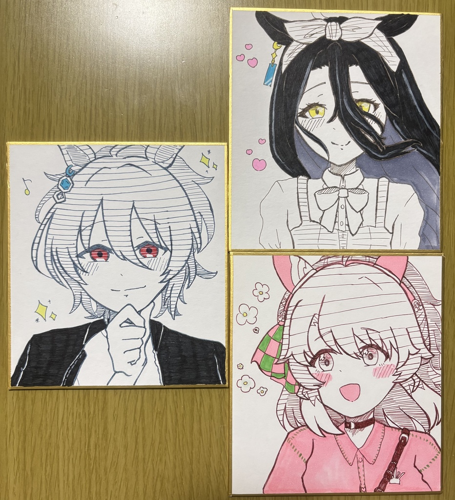 【色紙】ダンツ、タキオン、カフェ