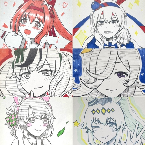ウマ娘色紙イラスト