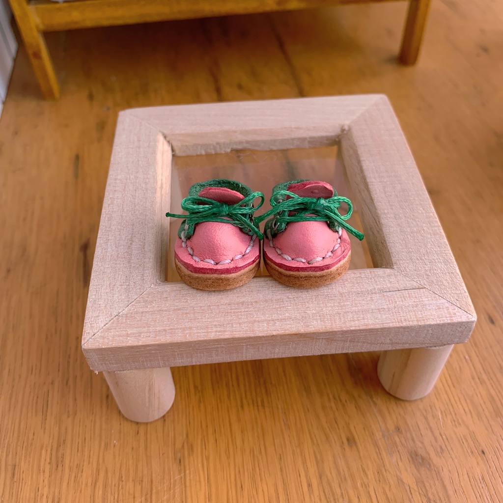10cm〜12cmぬいぐるみ用 ぬい靴 (いちごピンク)